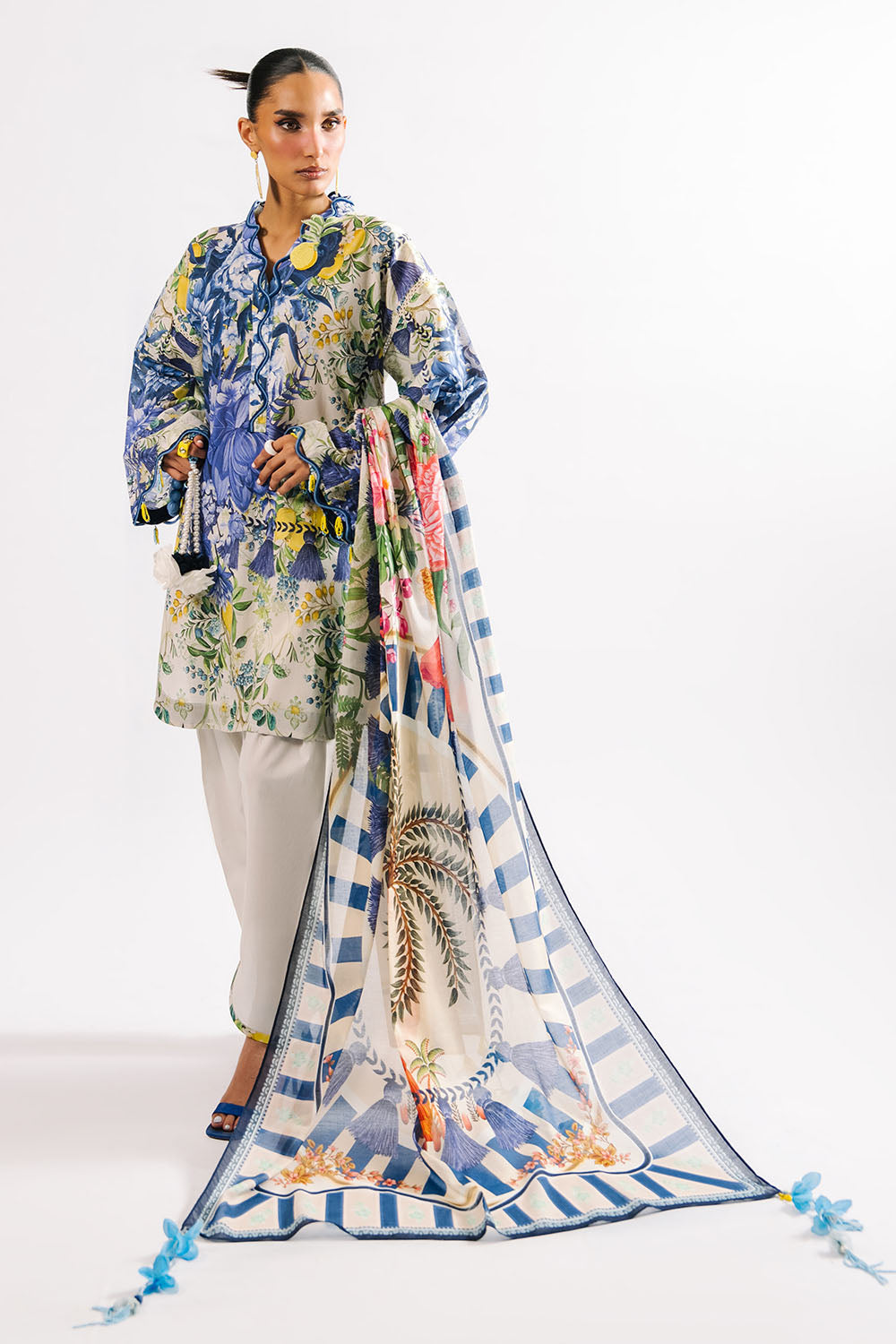 Heritage by Gul Ahmed Unstitched Printed Lawn 3 Piece Suit GA26UFH CL-62144 - Summer Collection