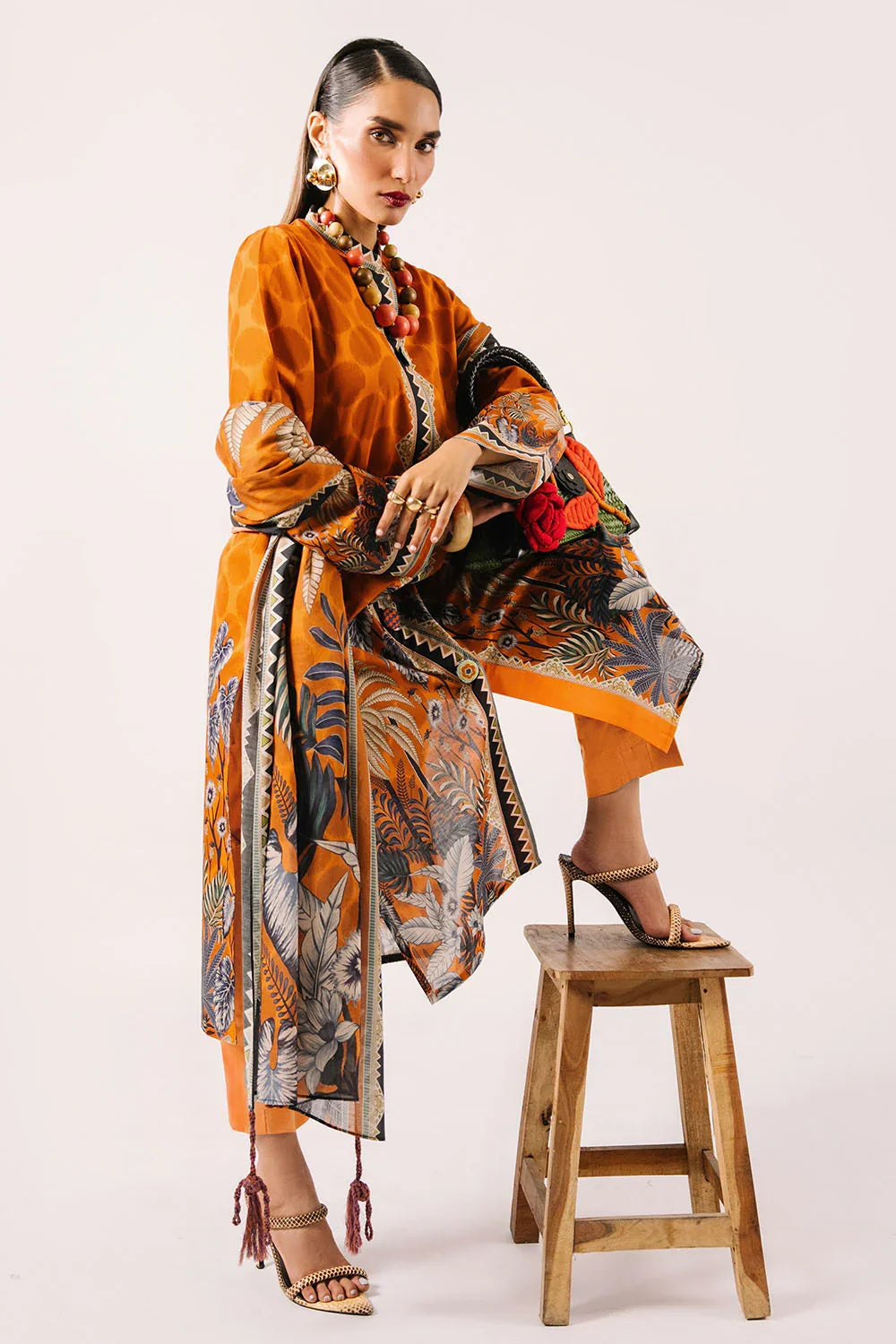 Heritage by Gul Ahmed Unstitched Printed Lawn 3 Piece Suit GA26UFH CL-62156 - Summer Collection