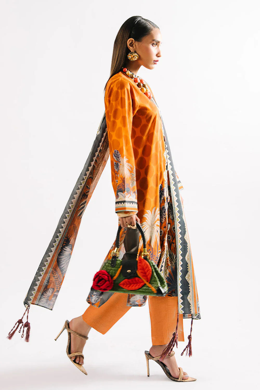 Heritage by Gul Ahmed Unstitched Printed Lawn 3 Piece Suit GA26UFH CL-62156 - Summer Collection