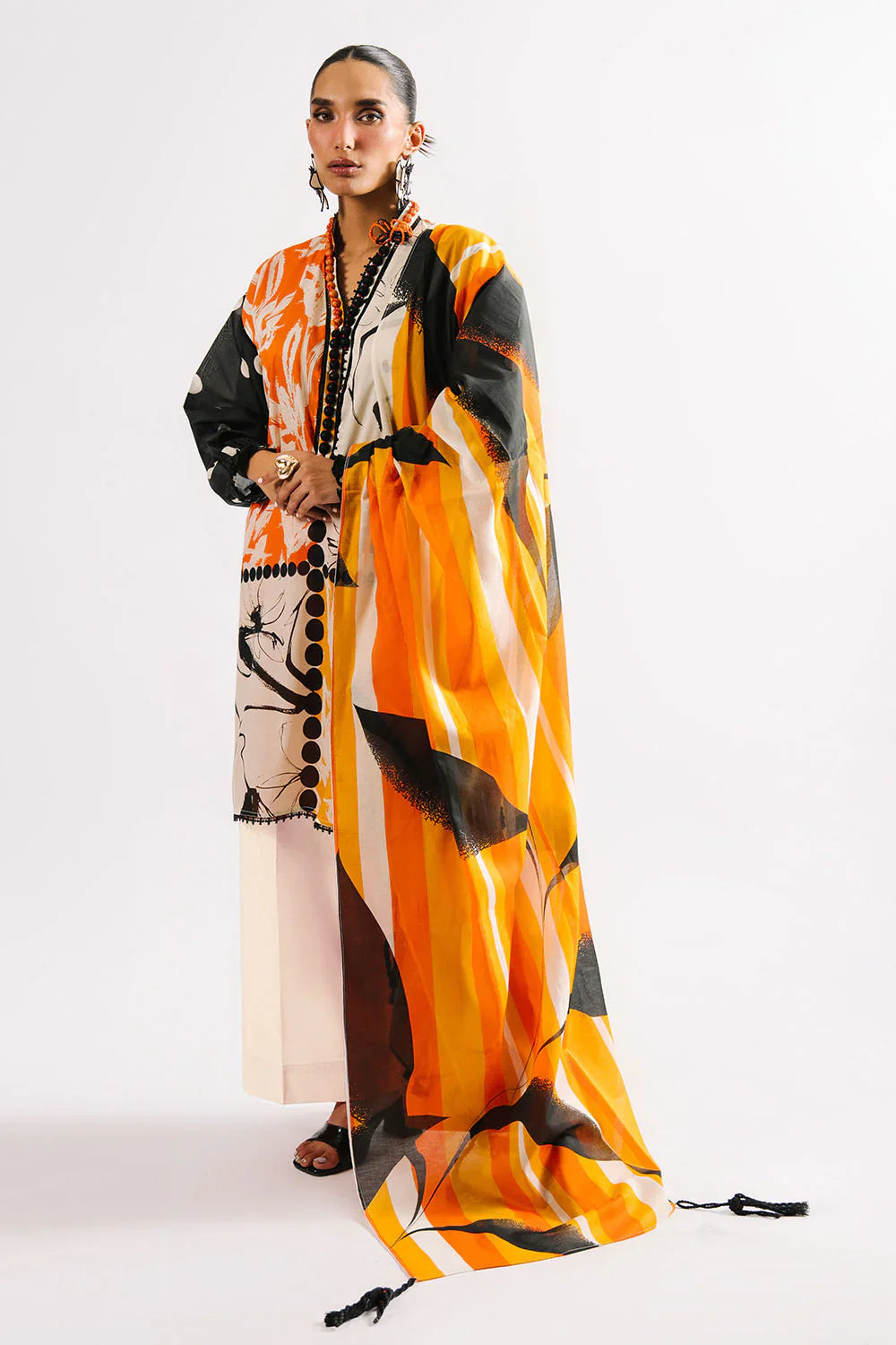 Heritage by Gul Ahmed Unstitched Printed Lawn 3 Piece Suit GA26UFH CL-62159 - Summer Collection