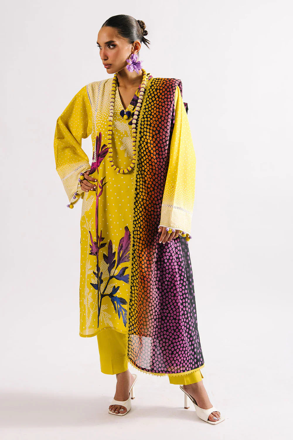 Heritage by Gul Ahmed Unstitched Printed Lawn 3 Piece Suit GA26UFH CL-62160 - Summer Collection