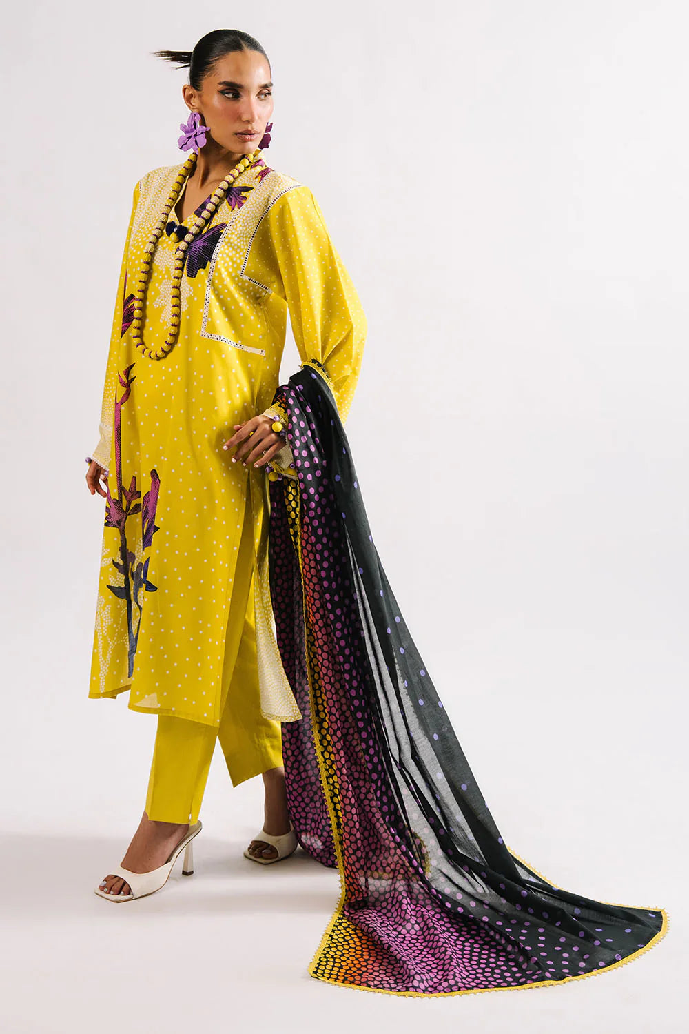 Heritage by Gul Ahmed Unstitched Printed Lawn 3 Piece Suit GA26UFH CL-62160 - Summer Collection