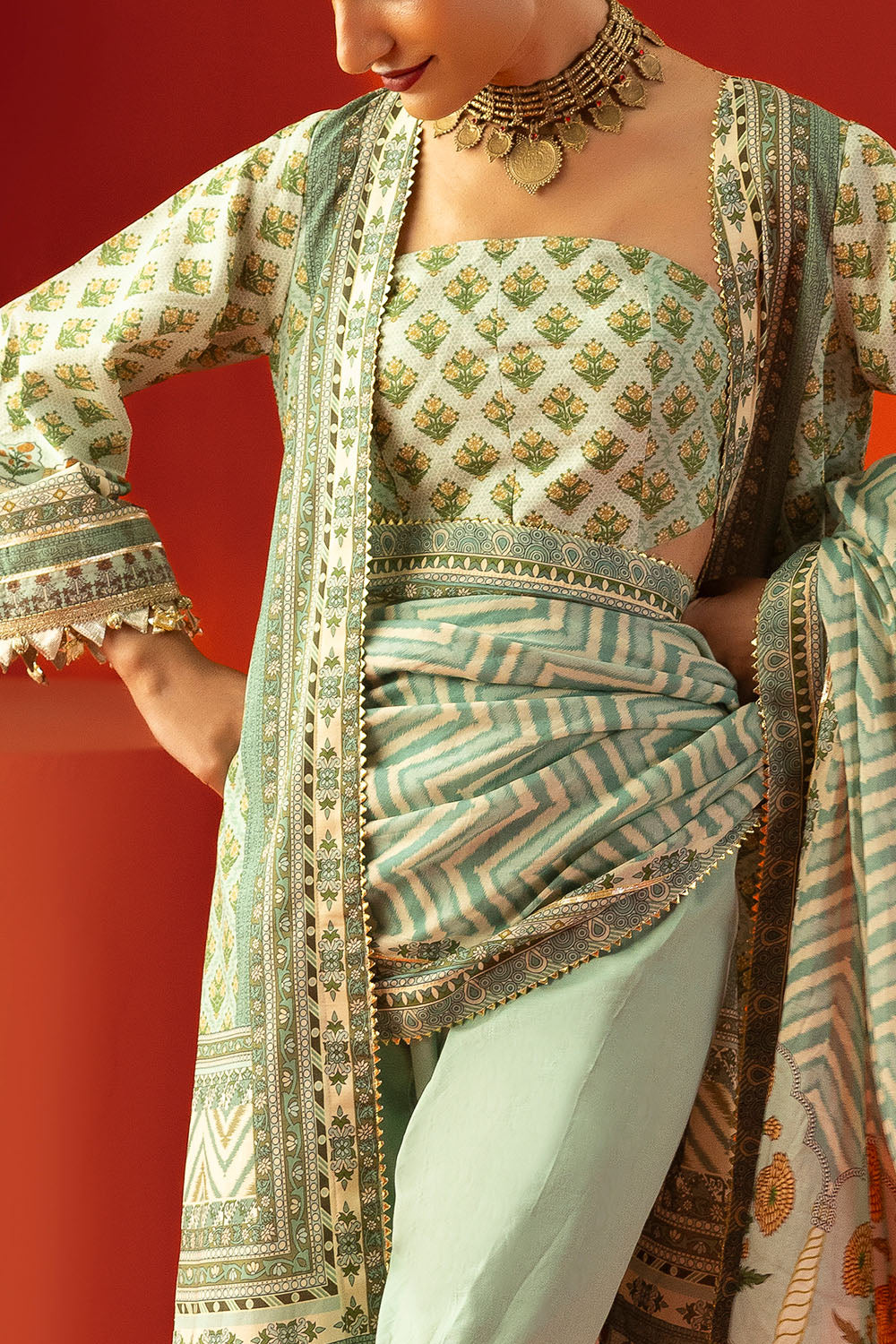 Heritage by Gul Ahmed Unstitched Printed Lawn 3 Piece Suit GA26UFH CL-62211 - Summer Collection