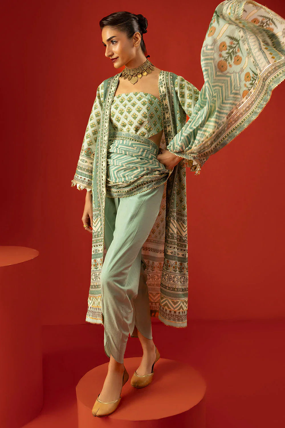 Heritage by Gul Ahmed Unstitched Printed Lawn 3 Piece Suit GA26UFH CL-62211 - Summer Collection