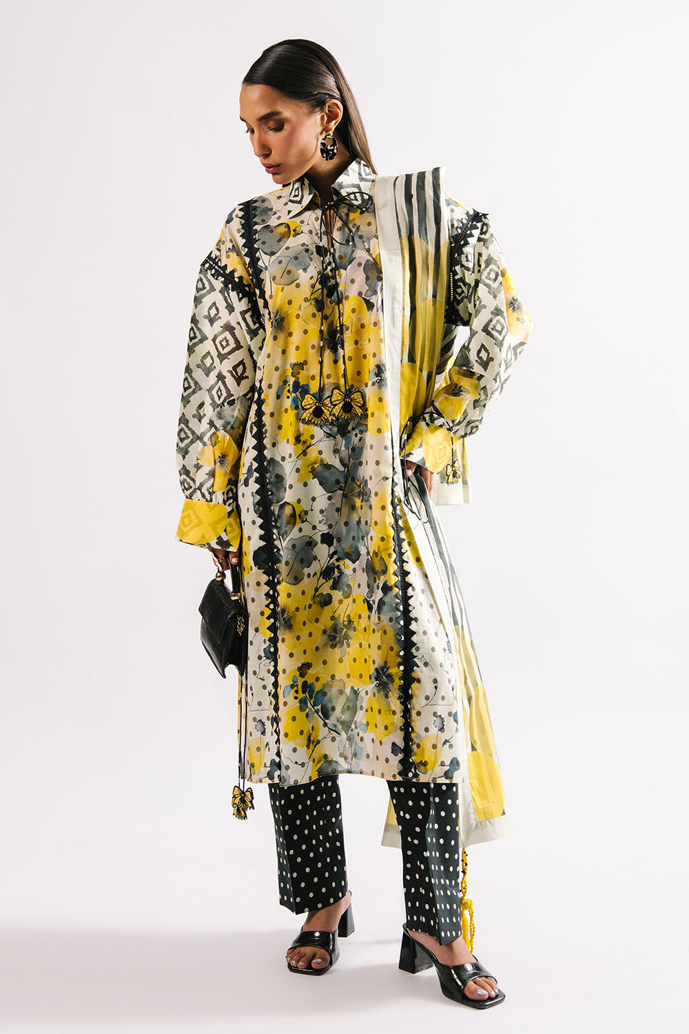 Heritage by Gul Ahmed Unstitched Printed Lawn 3 Piece Suit GA26UFH CL-62155 - Summer Collection