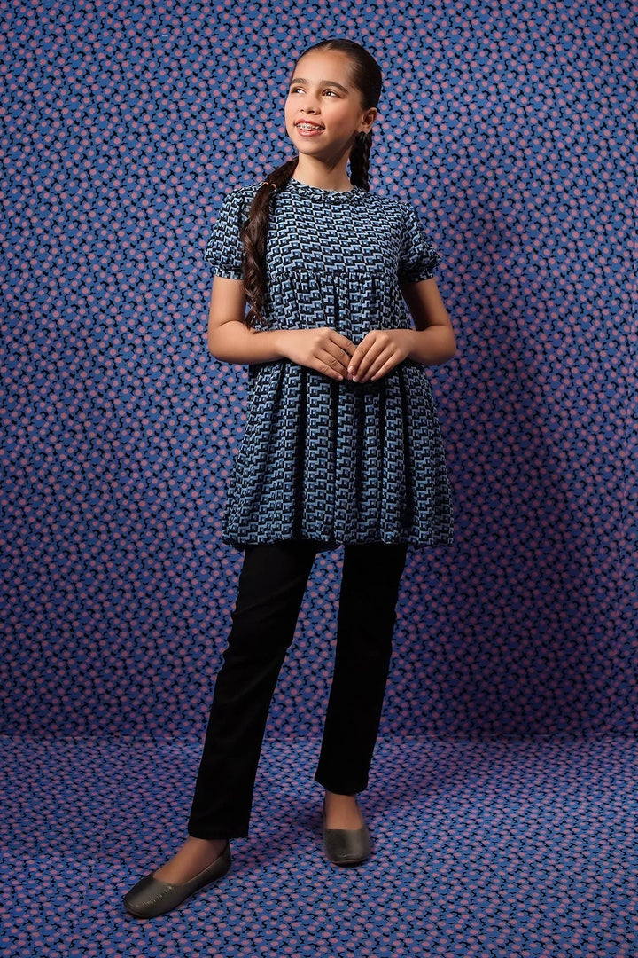 Ochre RTW Printed Girls 1 Piece Chiffon Top OWT-622 - Summer Collection