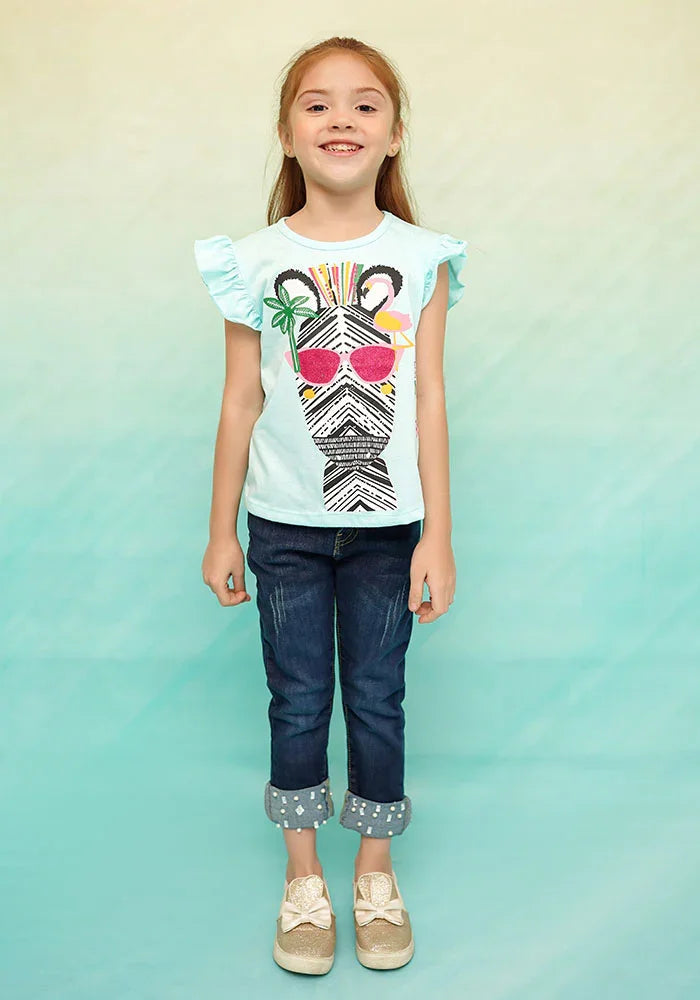 Ochre RTW Printed Cotton T-Shirt Girls 1 Piece OGK-205 - Summer Collection