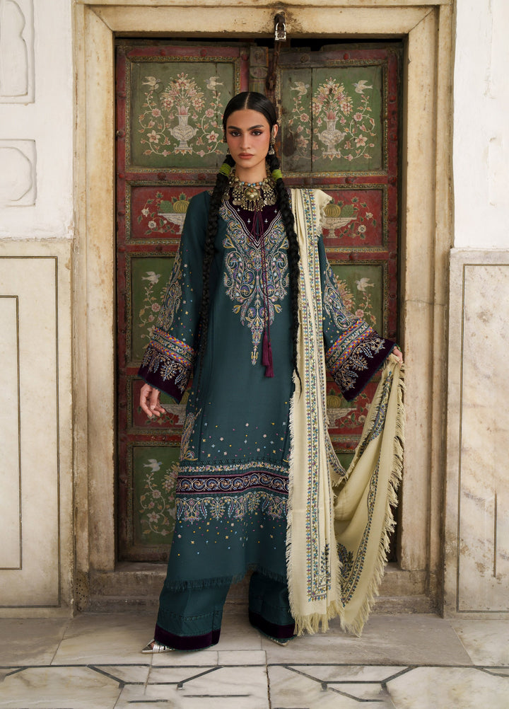 Gulnar by Bin Ilyas Unstitched Embroidered Karandi 3 Piece Suit BI26UGK 1014A - Festive Collection