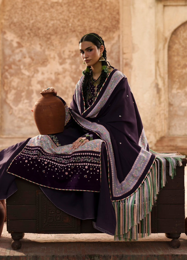 Gulnar by Bin Ilyas Unstitched Embroidered Karandi 3 Piece Suit BI26UGK 1016B - Festive Collection