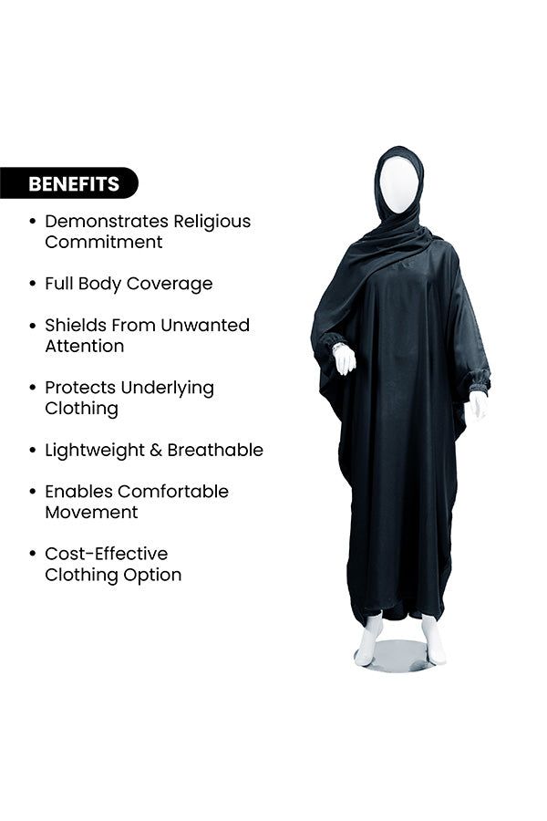 Divinely Crafted Abaya Casual Crepe 1 Piece Ehsas Abaya | Solid