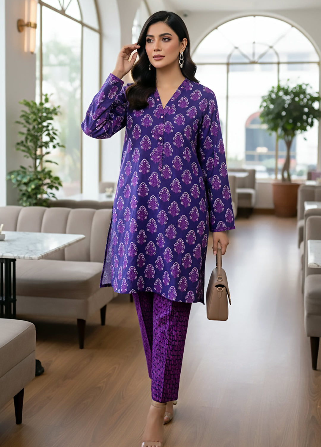 Lakhany Pret Printed Khaddar 2 Piece Suit LG-RK-0024