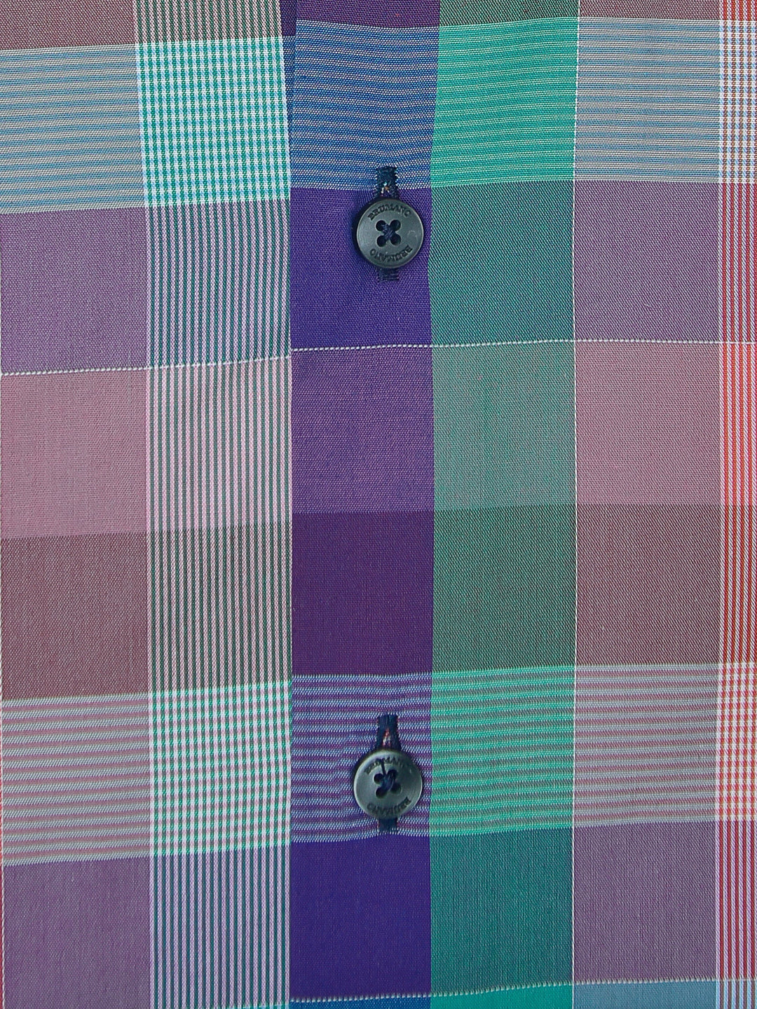 Brumano Ready To Wear Shirts Men 1 Piece Cotton Purple Multi Color Checkered Shirt 0-31-024-5075 - Summer Collection