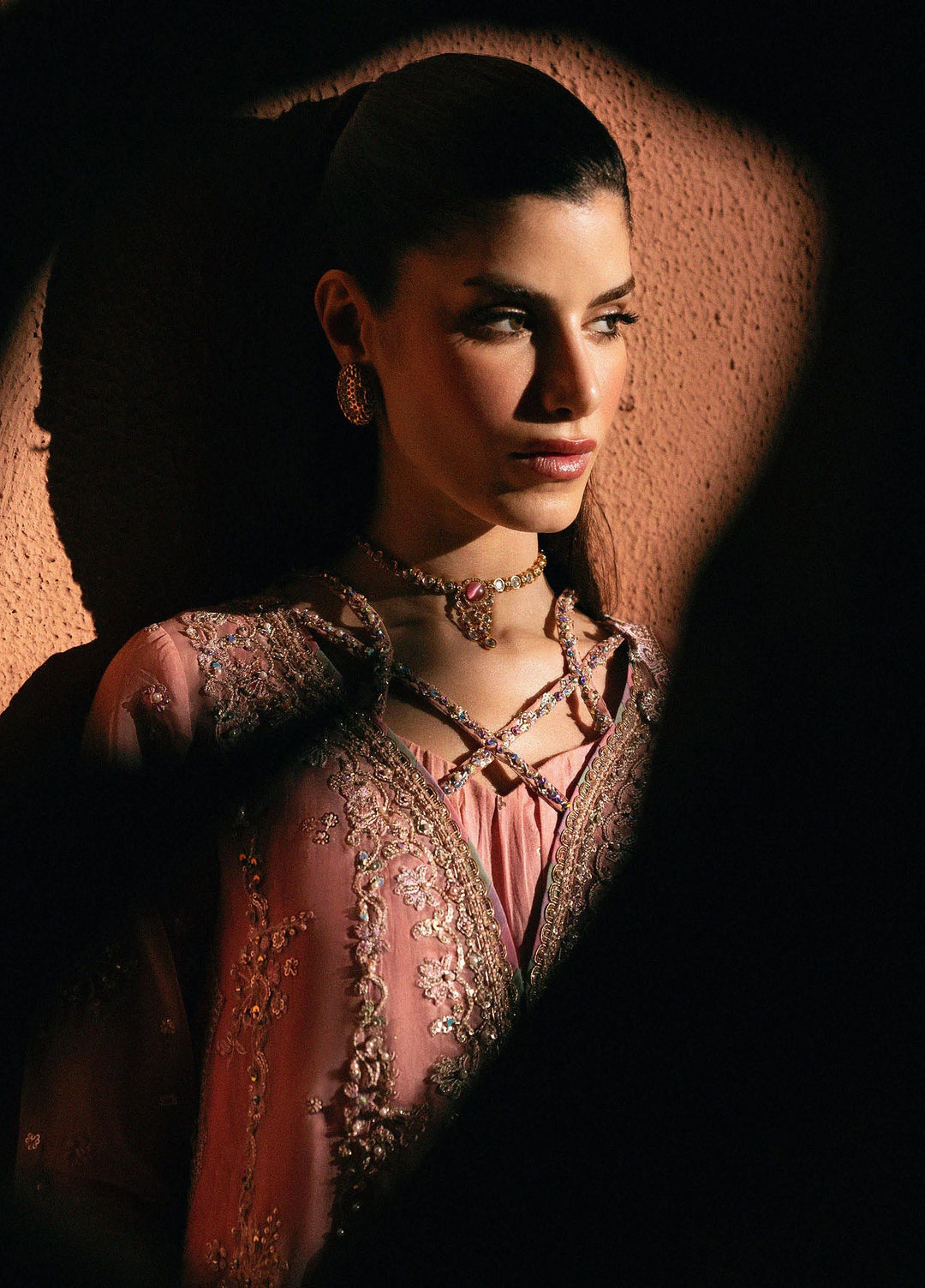 Elirah by Qalamkar Unstitched Embroidered Organza 3 Piece Suit QLK26UE Aurelia QMF-01 - Wedding Collection