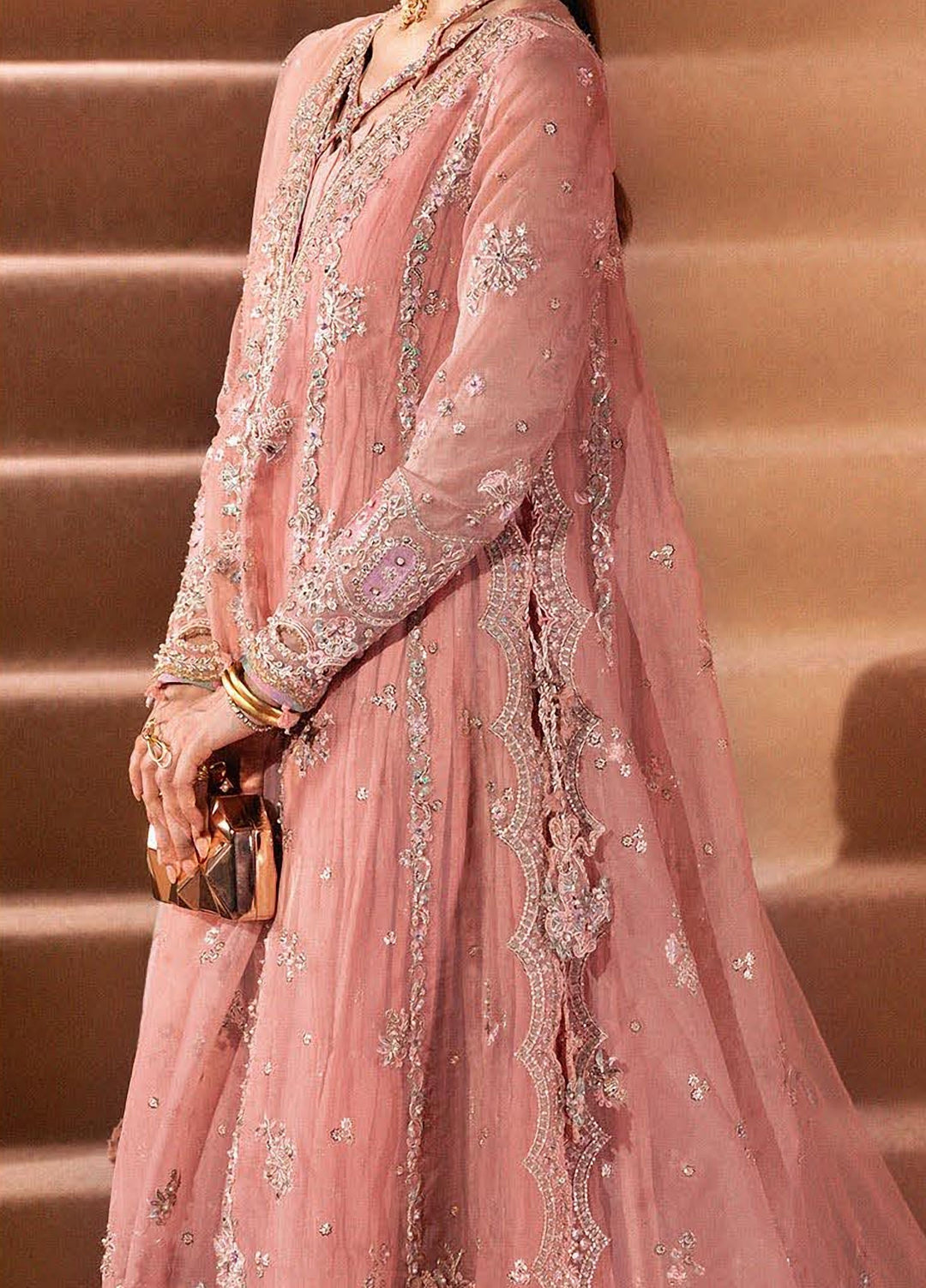 Elirah by Qalamkar Unstitched Embroidered Organza 3 Piece Suit QLK26UE Aurelia QMF-01 - Wedding Collection