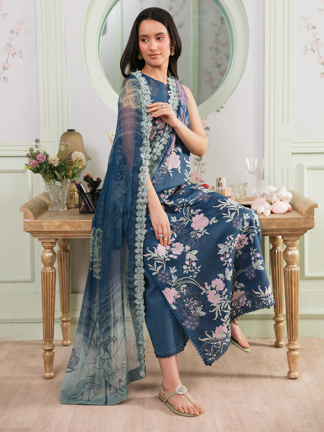 The Meetup by Yards Unstitched Embroidered Lawn 3 Piece Suit Quiet Charm Casual Collection