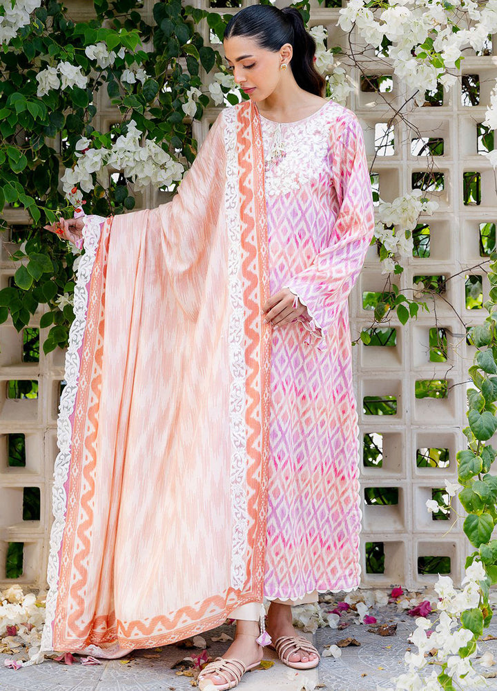 Cross Stitch Embroidered Cotton Satin Suits Unstitched 3 Piece CS25SU Radiant Charm - Winter Collection