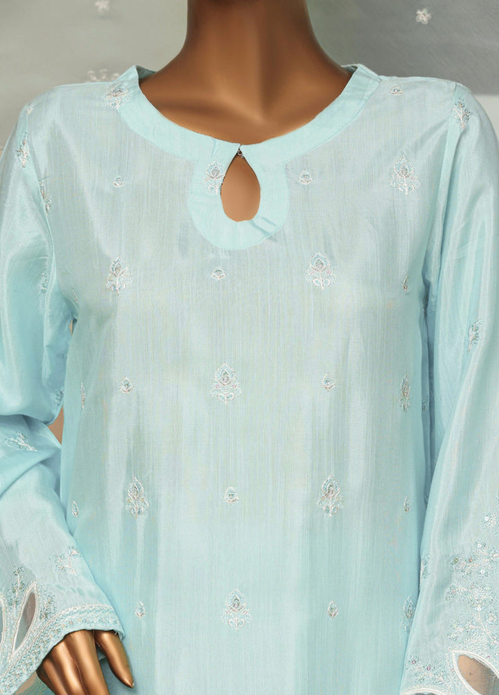 Majestic Silk by HZ Textiles RTW Embroidered Rawsilk 3 Piece Suit HZ26RMS RDE-3P-002 Ocean Mint - Festive Collection