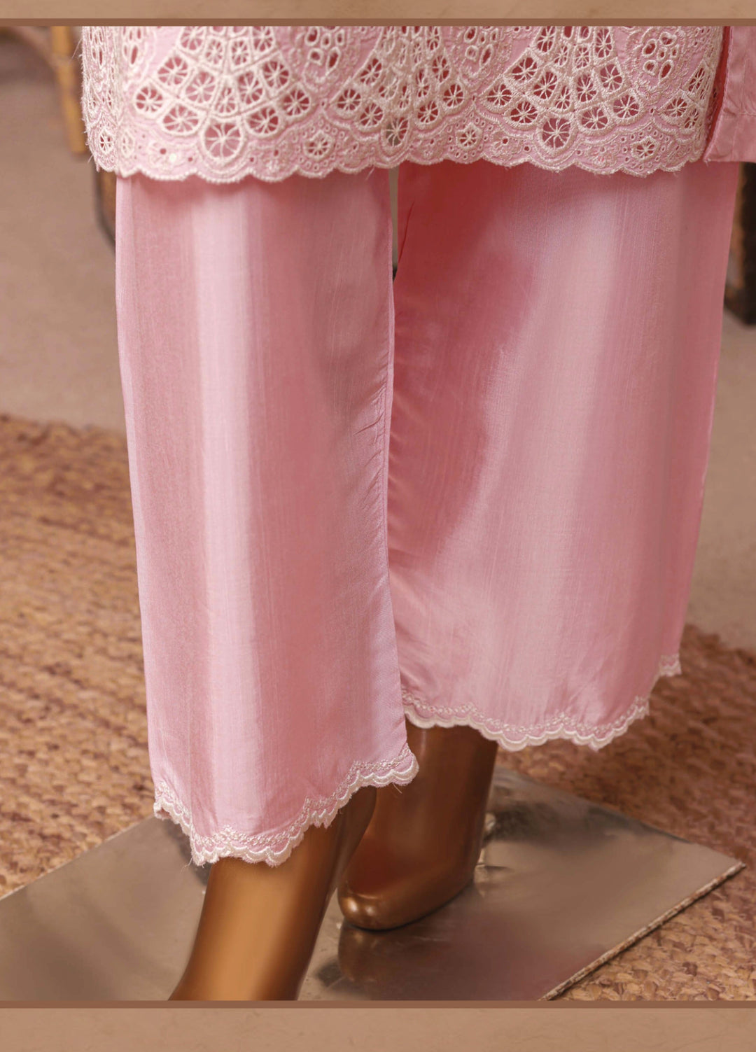 Majestic Silk by HZ Textiles RTW Embroidered Rawsilk 3 Piece Suit HZ26RMS RDE-3P-003 Blush Rose - Festive Collection