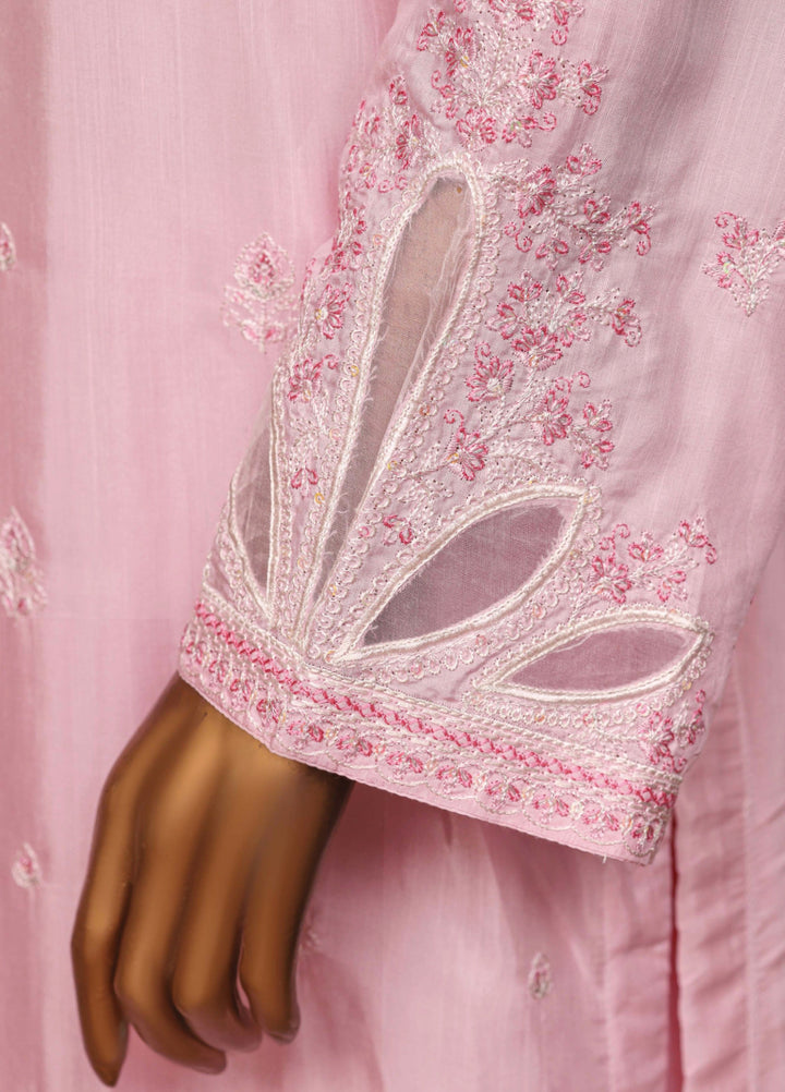 Majestic Silk by HZ Textiles RTW Embroidered Rawsilk 3 Piece Suit HZ26RMS RDE-3P-003 Blush Rose - Festive Collection