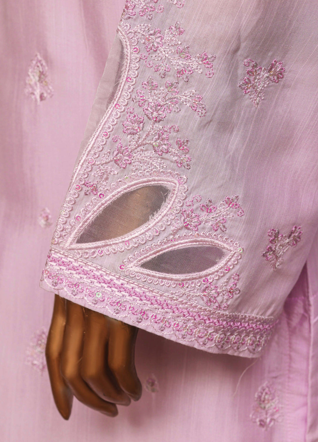 Majestic Silk by HZ Textiles RTW Embroidered Raw Silk 3 Piece Suit HZ26RMS RDE-3P-005 Lavender - Festive Collection