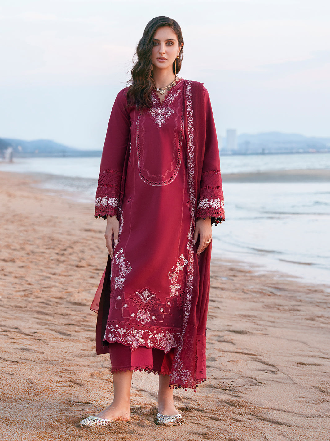 Summer Wine by Izel Unstitched Embroidered Lawn 3 Piece Suit ROSE - Eid Collection