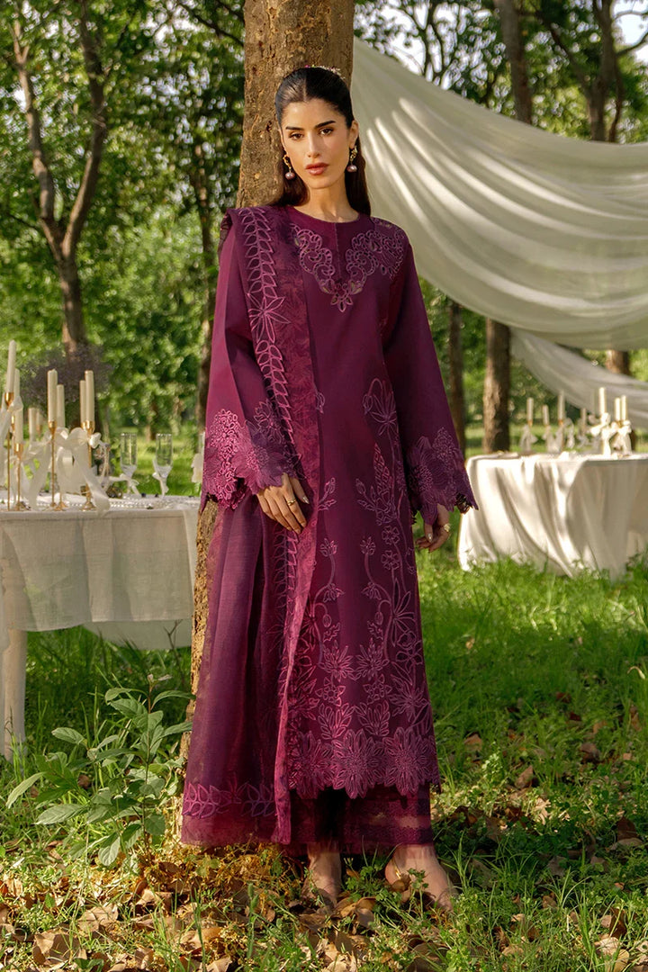 Rang Rasiya Unstitched Embroidered Luxury Lawn 3 Piece Suit RR26ULE ZAHA - Eid Collection