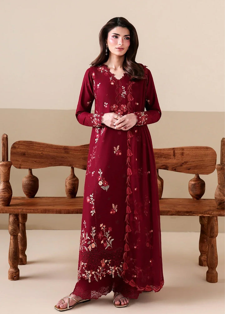 Azure Unstitched Embroidered Lawn 3 Piece Suit Ruby Rose - Festive Collection