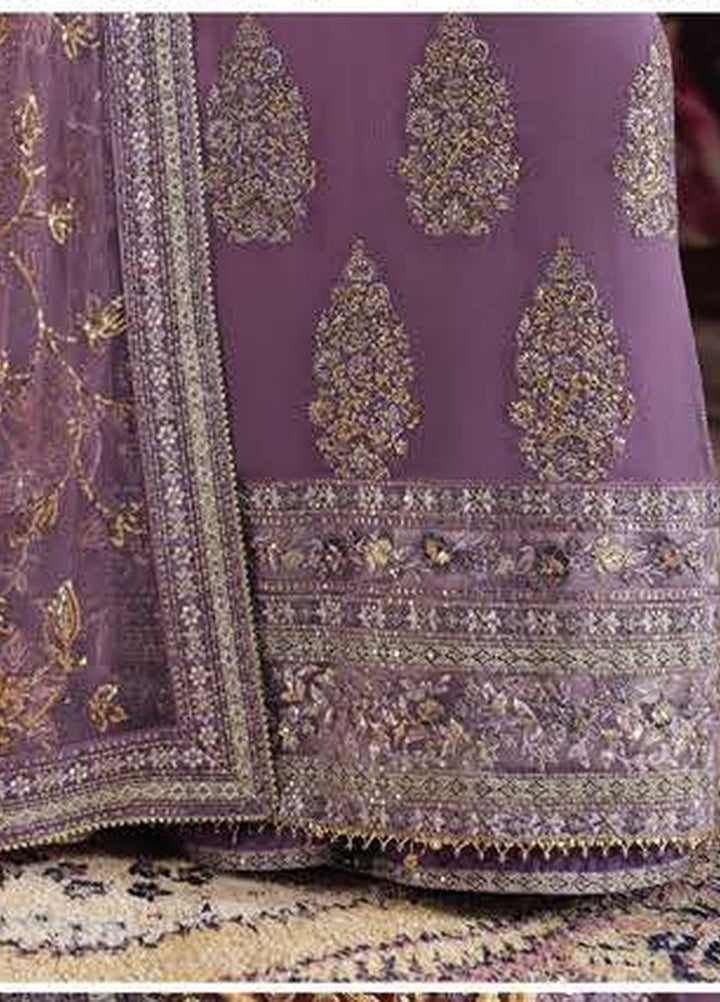 Royale Eternel by Roheenaz Unstitched Embroidered Chiffon 3 Piece Suit RN26URE Blush Whisper RUNCH260103 - Wedding Collection