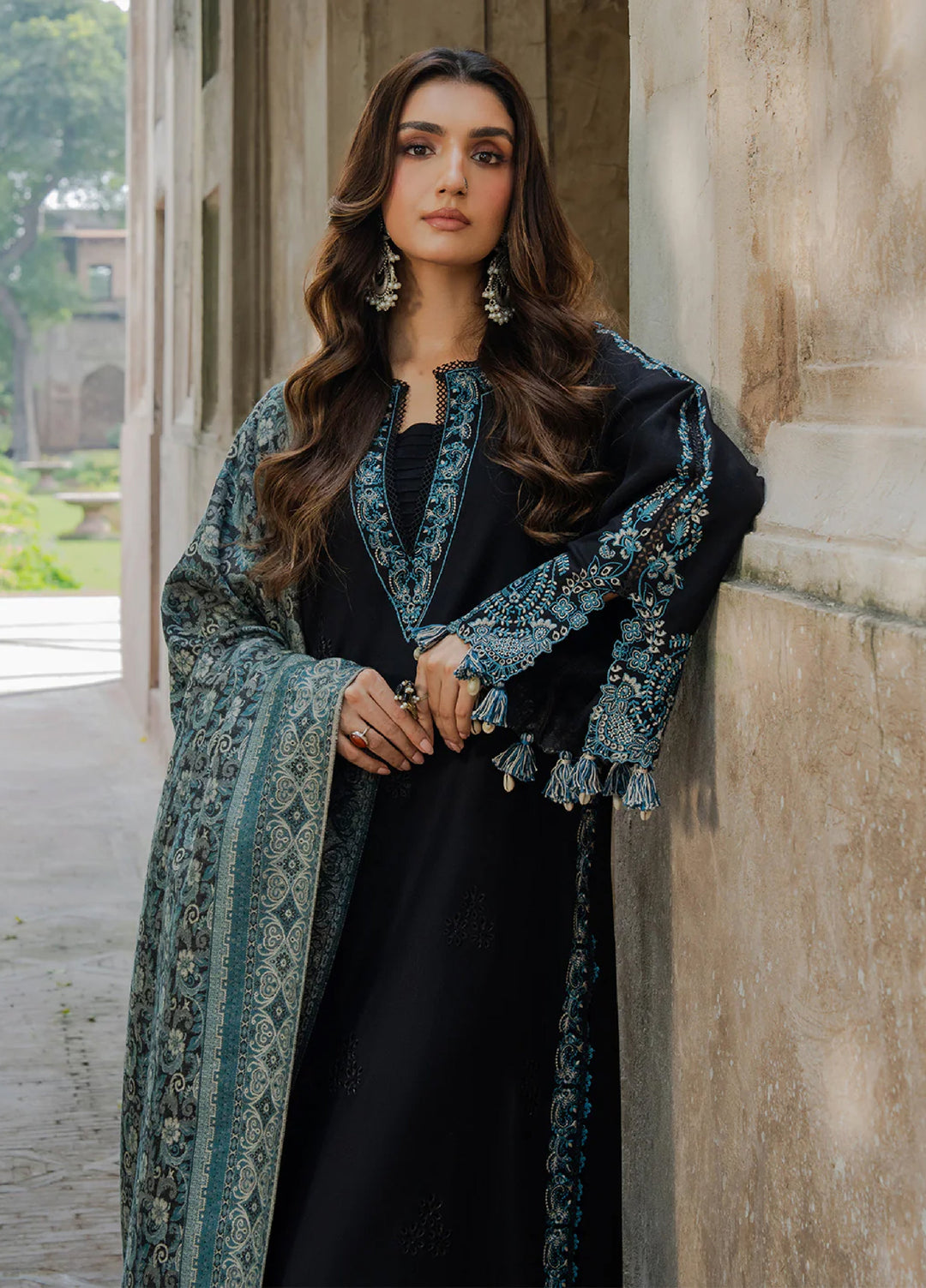 Nooraniyat by Izel Embroidered wool Suits Unstitched 3 Piece IZ25NW Raabta - Winter Collection