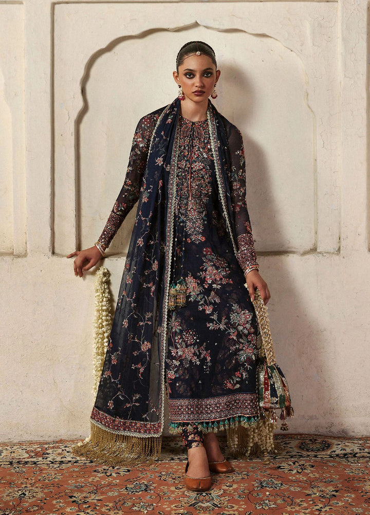 Massarat by Hussain Rehar Embroidered Chiffon Suits Unstitched 3 Piece HRR25MU Rabab - Festive Collection