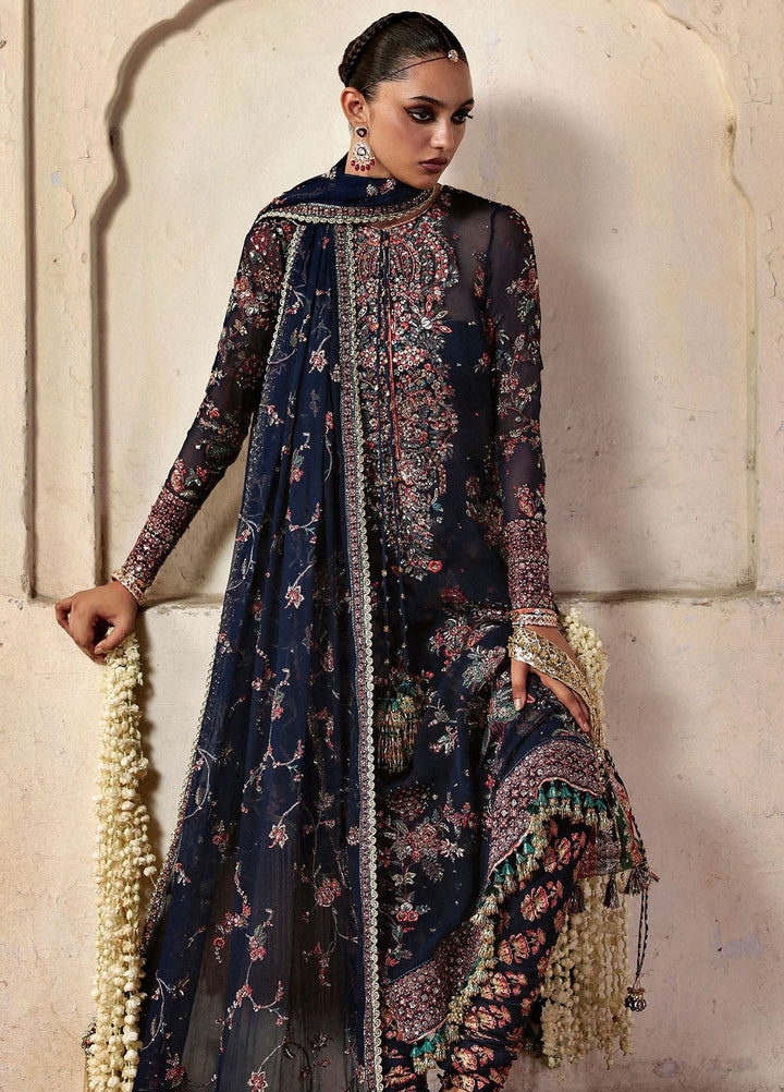 Massarat by Hussain Rehar Embroidered Chiffon Suits Unstitched 3 Piece HRR25MU Rabab - Festive Collection