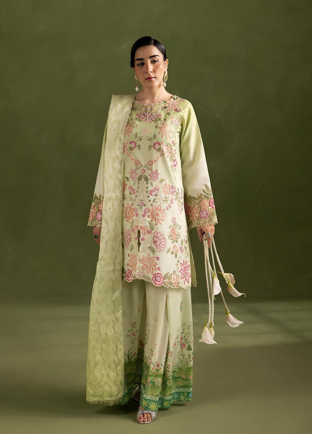 Silah by Rajbari Unstitched Embroidered Crepe Silk 3 Piece Suit RB26US Allure - Festive Collection