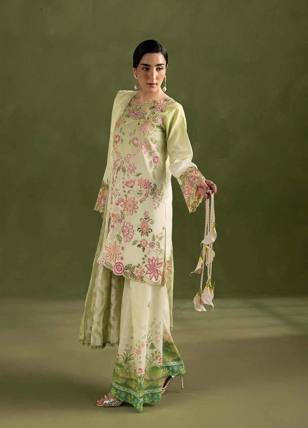 Silah by Rajbari Unstitched Embroidered Crepe Silk 3 Piece Suit RB26US Allure - Festive Collection