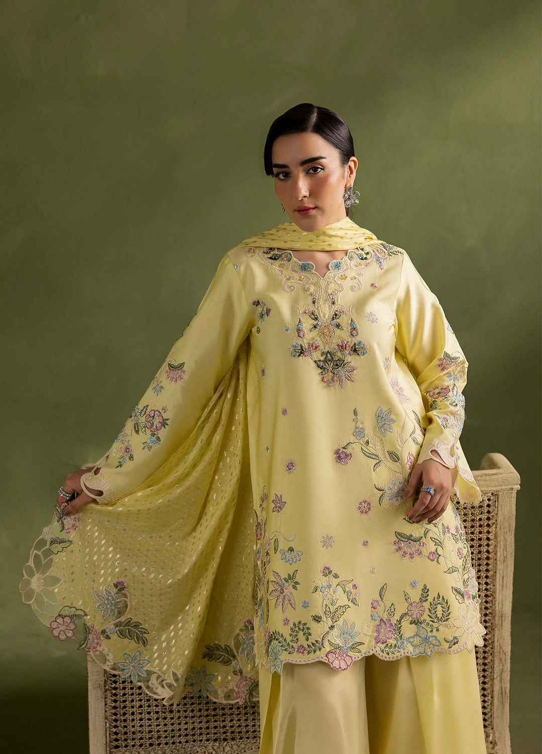 Silah by Rajbari Unstitched Embroidered Sheesh Silk 3 Piece Suit RB26US Etoil - Festive Collection
