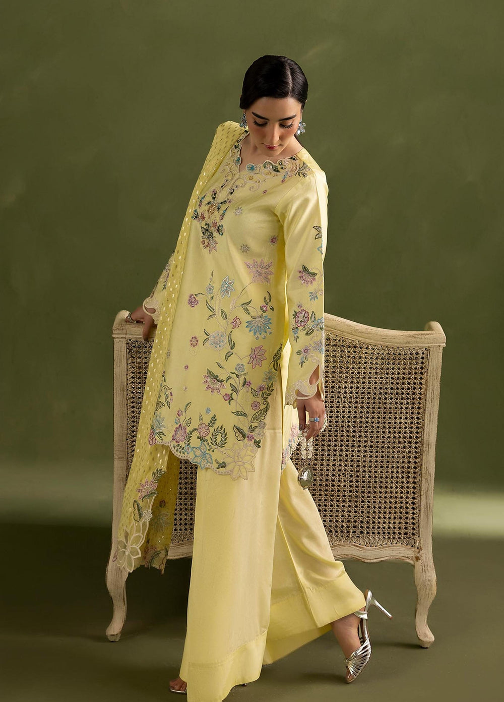 Silah by Rajbari Unstitched Embroidered Sheesh Silk 3 Piece Suit RB26US Etoil - Festive Collection