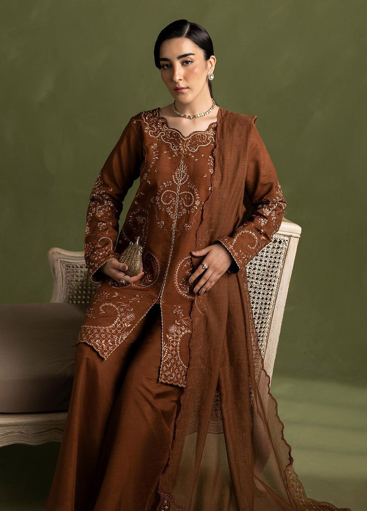 Silah by Rajbari Unstitched Embroidered Korean Silk 3 Piece Suit RB26US Fleur - Festive Collection