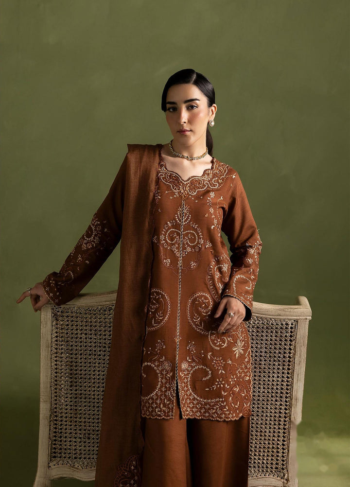 Silah by Rajbari Unstitched Embroidered Korean Silk 3 Piece Suit RB26US Fleur - Festive Collection