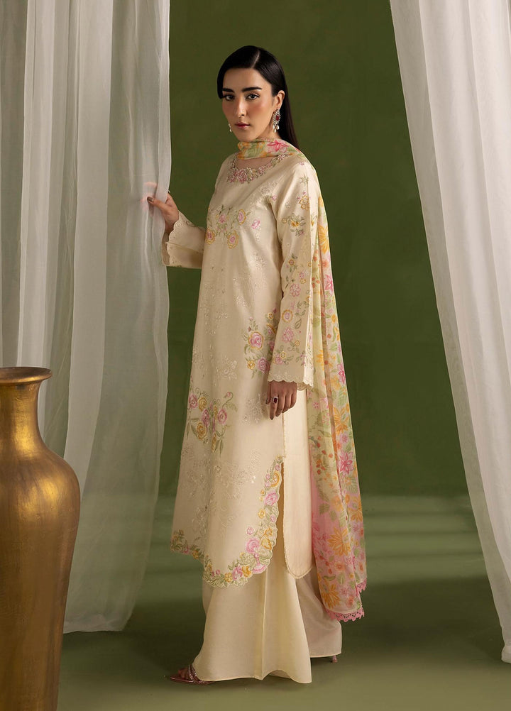 Silah by Rajbari Unstitched Embroidered Sheesh Silk 3 Piece Suit RB26US Seren - Festive Collection
