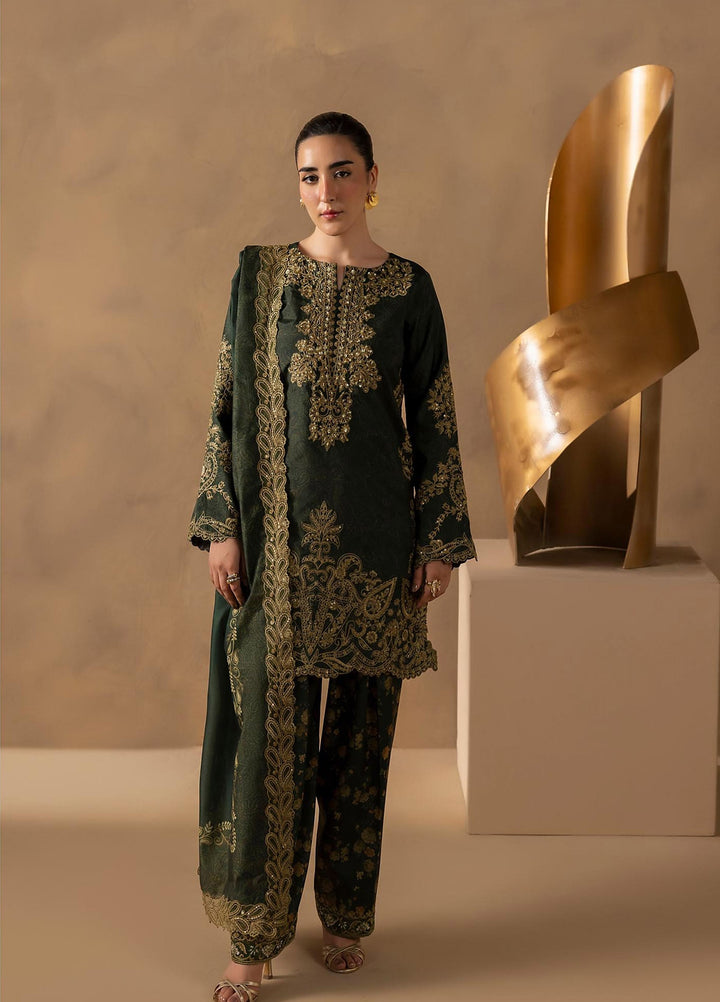 Silah by Rajbari Unstitched Embroidered Crepe Silk 3 Piece Suit RB26US Zaria - Festive Collection