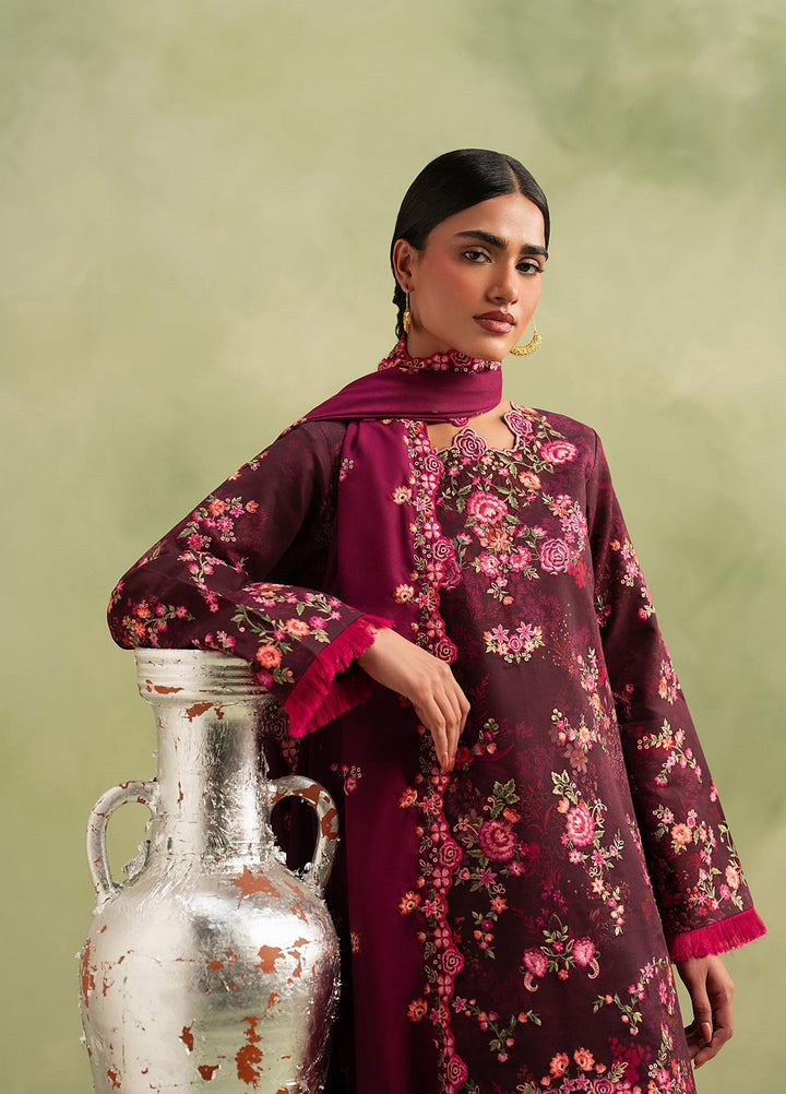 RajBari Exclusive Shawl Unstitched Embroidered Marina 3 Piece Suit RB26UES 06 - Winter Collection
