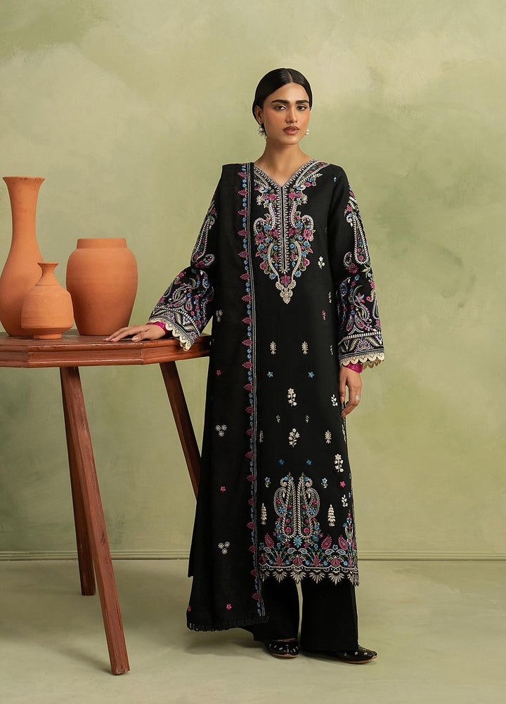 RajBari Exclusive Shawl Unstitched Embroidered Marina 3 Piece Suit RB26UES 14 - Winter Collection