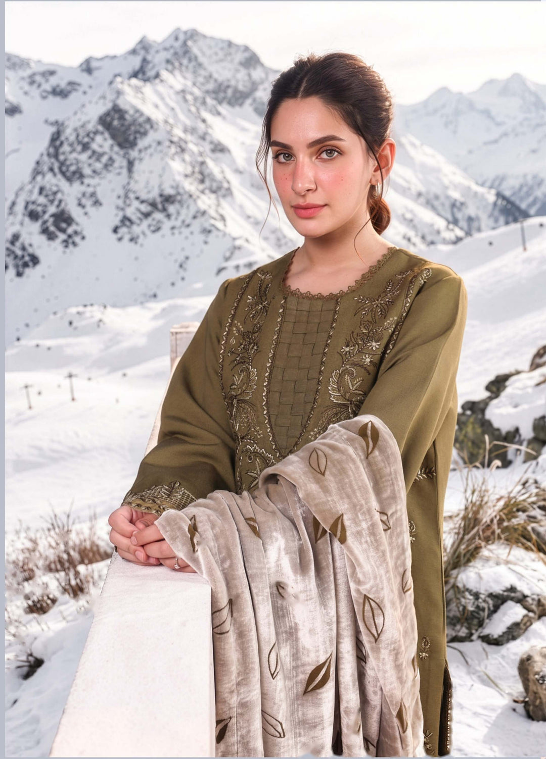 Carnation by Rang Rasiya Unstitched Embroidered Karandi 3 Piece Suit RR26UKW FROSTED FLORA - Winter Collection
