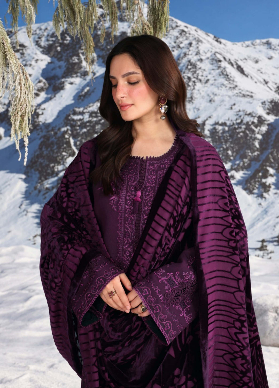 Carnation by Rang Rasiya Unstitched Embroidered Karandi 3 Piece Suit RR26UKW VELOUR - Winter Collection