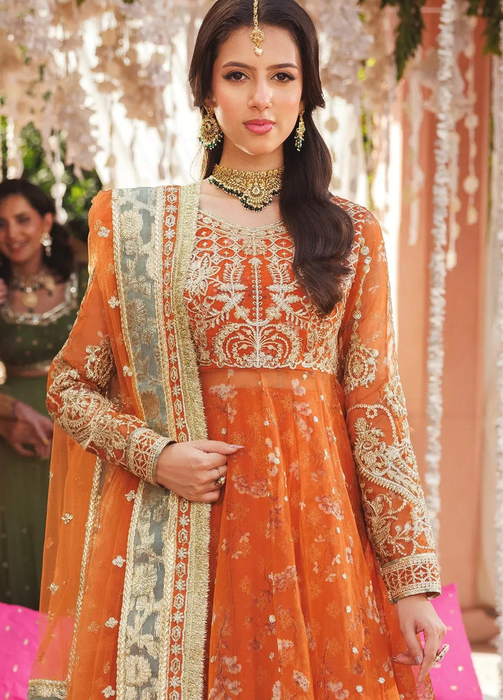 Uniluxe RTW Formal Printed Organza 3 Piece Suit CF00003 Ranya - Festive Collection