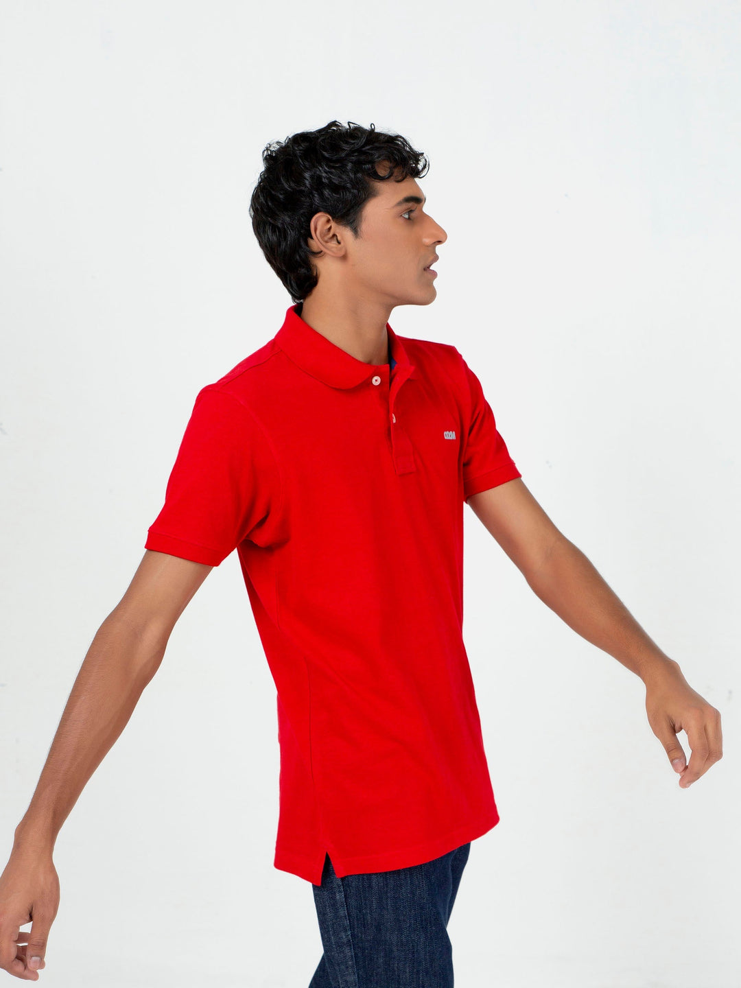 Brumano  Solids Cotton Polo Red Basic Pique Polo Shirt