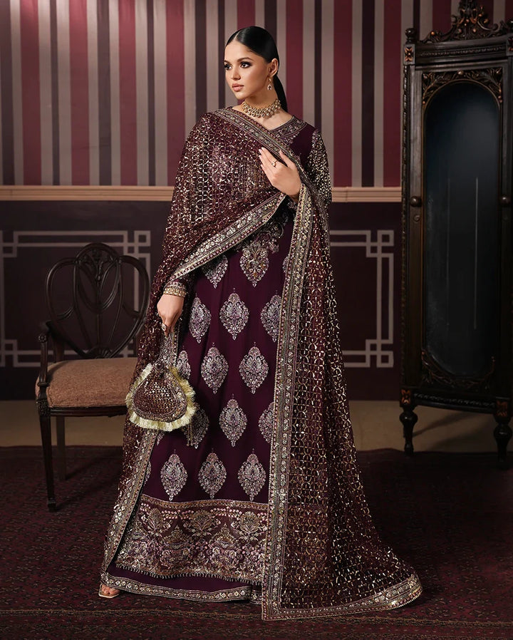 Royale Eternel by Roheenaz Unstitched Embroidered Chiffon 3 Piece Suit RN26URE Regal Charm RUNCH260106 - Wedding Collection