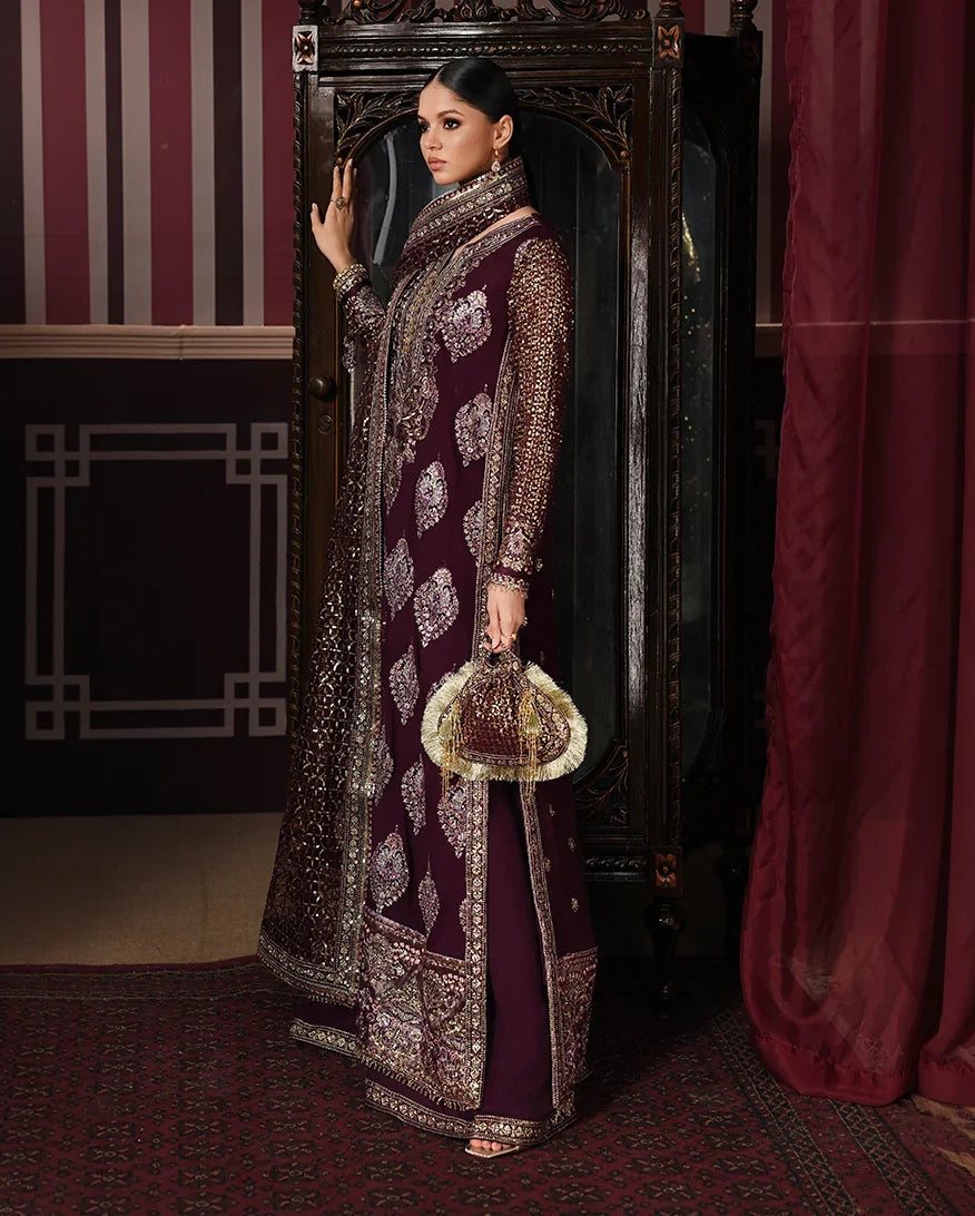 Royale Eternel by Roheenaz Unstitched Embroidered Chiffon 3 Piece Suit RN26URE Regal Charm RUNCH260106 - Wedding Collection