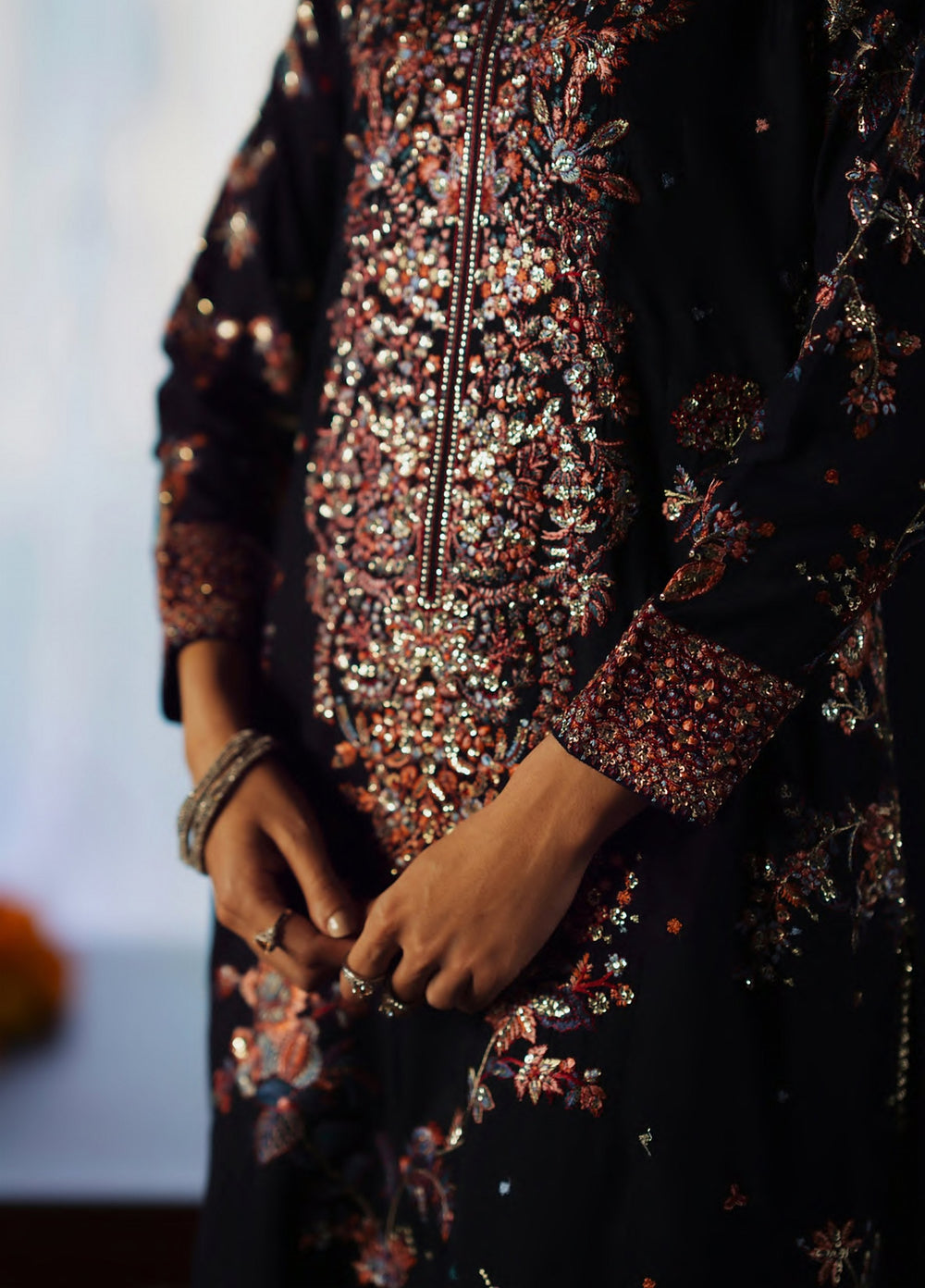 Rekha by Casualite RTW Embroidered Viscose Silk 3 Piece Suit CL26RVR Bisma - Festive Collection