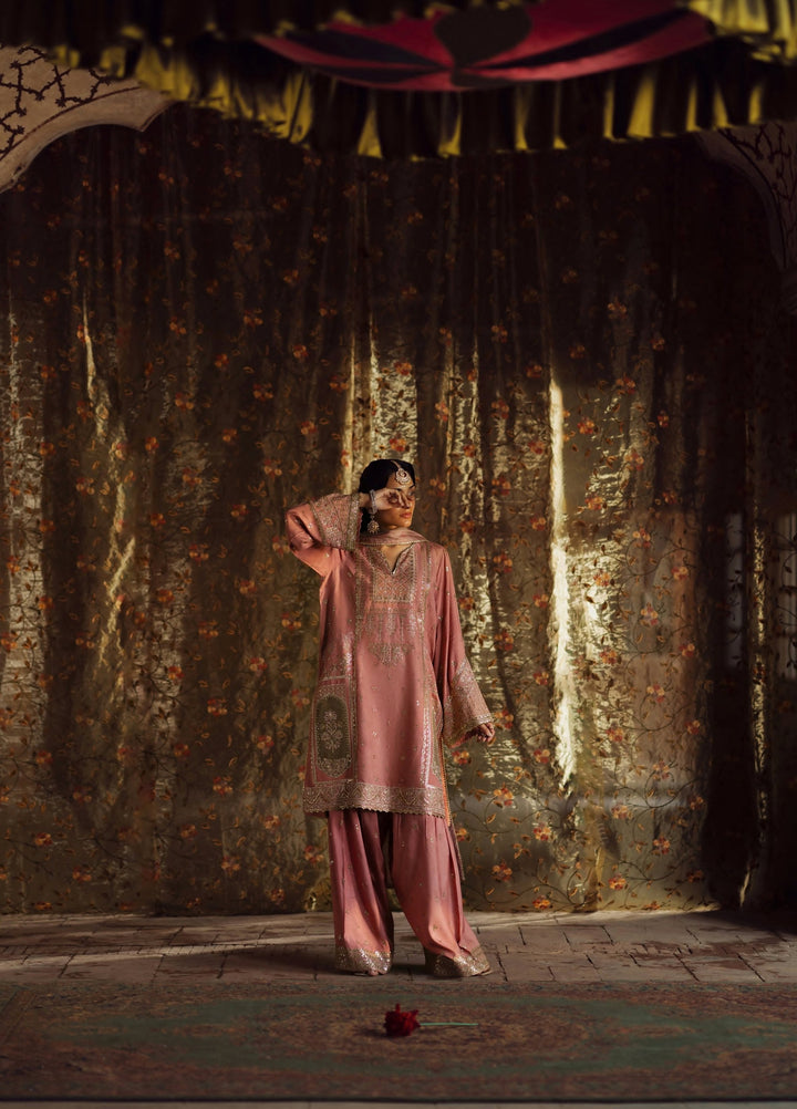 Rekha by Casualite RTW Embroidered Viscose Silk 3 Piece Suit CL26RVR Laila - Festive Collection