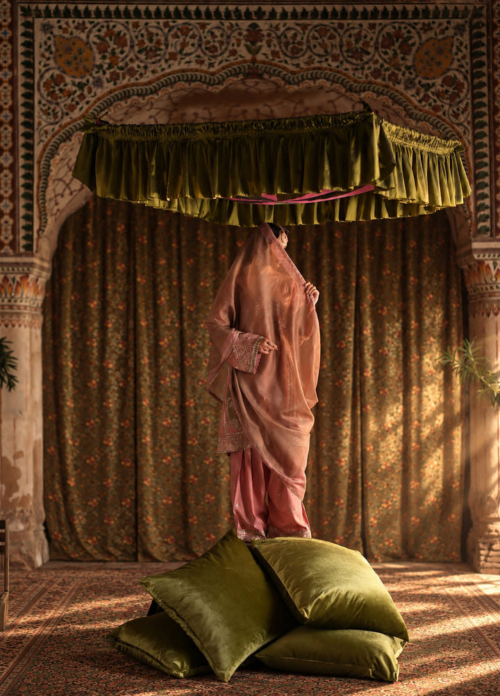 Rekha by Casualite RTW Embroidered Viscose Silk 3 Piece Suit CL26RVR Laila - Festive Collection